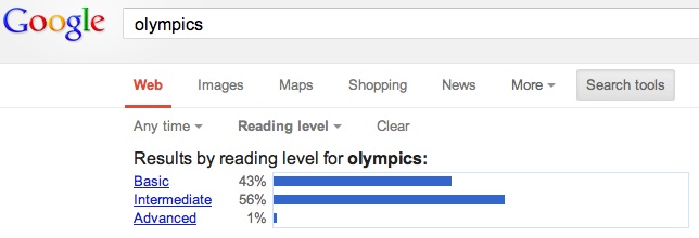 google-search-reading-level